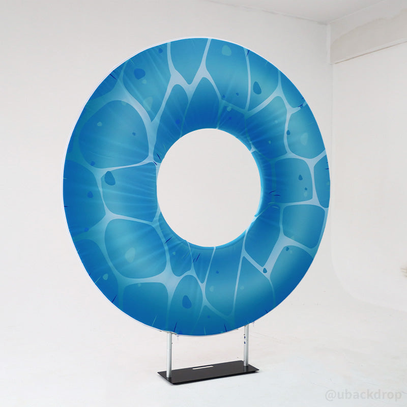 6.5ft Luxury Double Round Concentric Circle Backdrop Stand for Events-ubackdrop