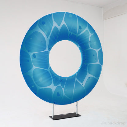 6.5ft Luxury Double Round Concentric Circle Backdrop Stand for Events-ubackdrop