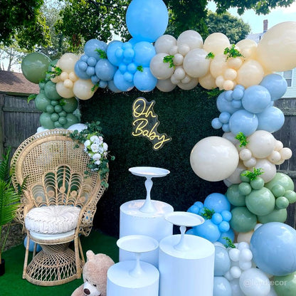 8x8ft Green Artificial Hedge Flower Wall Backdrop for Wedding, Baby Shower, Jungle Wild Theme Party