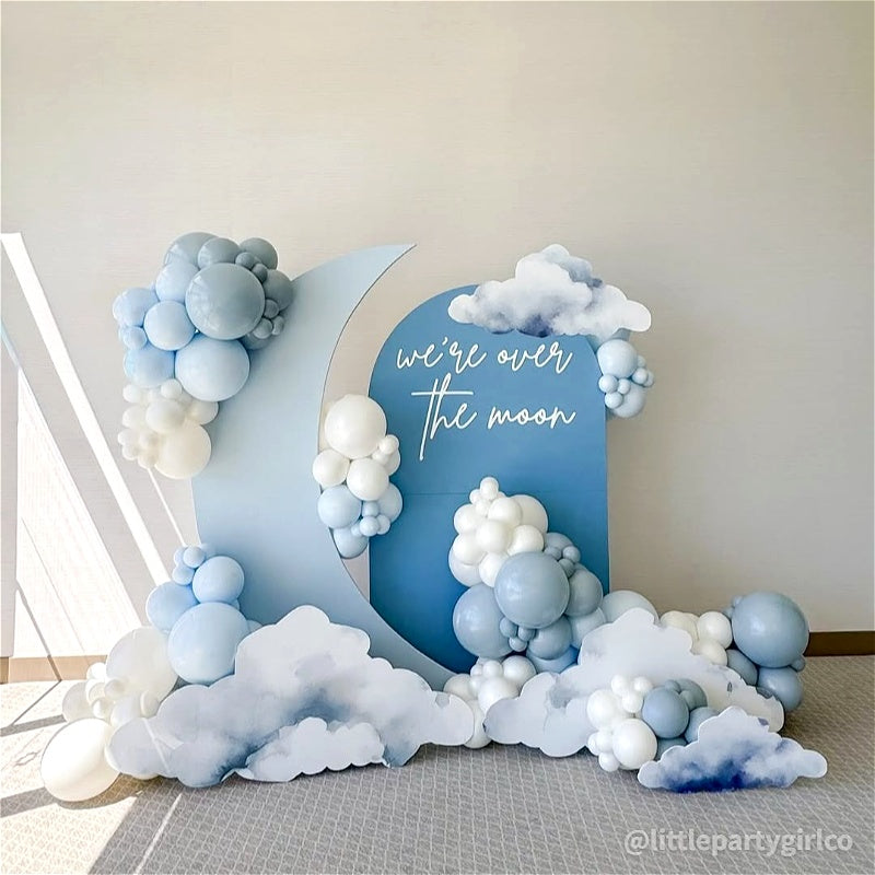 6.5ft Portable Crescent Moon Shape Stand for Baby Showers & Birthday & Wedding Events