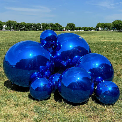 Blue Inflatable Mirror Ball Reusable Big Bubble Balloon-ubackdrop