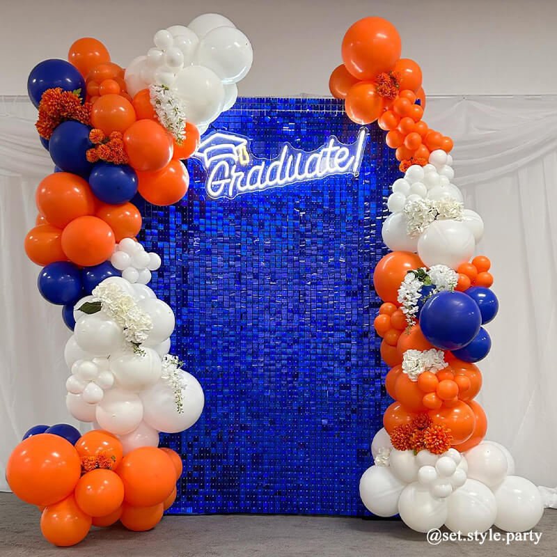 Royal Blue Shimmer Wall Panels – Easy Setup Birthday/Event/Theme Party Decorations-ubackdrop