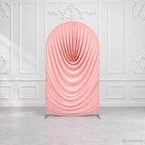 Blush Pink Cowl Draped Chiara Arch Backdrop Cover