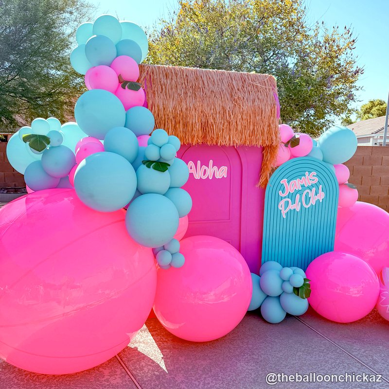 Bold balloon backdrop party stand birthday celebration setup