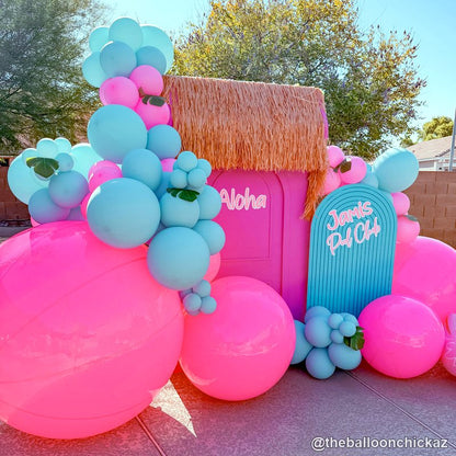 Bold balloon backdrop party stand birthday celebration setup