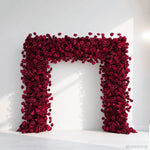 Red Roses Fabric Artificial Flower Wall Arch Wedding Party Decoration