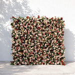 Luxury Flower Wall with Burgundy and Pink Roses for Elegant Celebrations