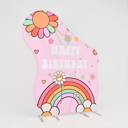 6x7ft Chiara Wave Curved Arch Frame Irregular Backdrop Stand for Event-ubackdrop