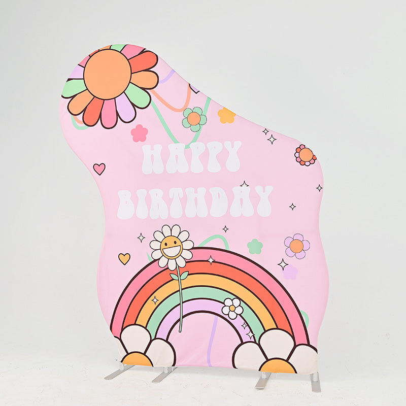 6x7ft Chiara Wave Curved Arch Frame Irregular Backdrop Stand for Event-ubackdrop