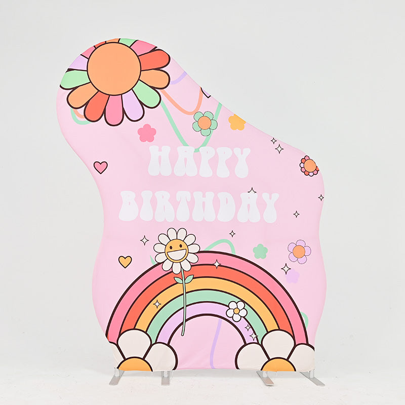 6x7ft Chiara Wave Curved Arch Frame Irregular Backdrop Stand for Event-ubackdrop