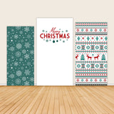 Christmas Fair Isle Pattern Rectangle Backdrop Covers