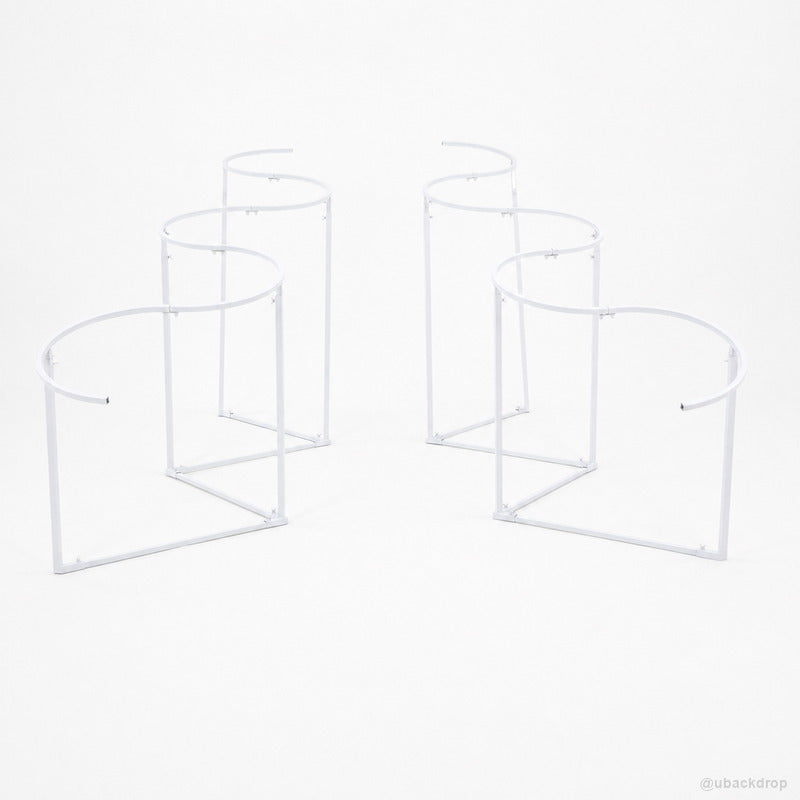 Clear acrylic curved panel stand set event backdrop frame