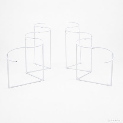 Clear acrylic curved panel stand set event backdrop frame
