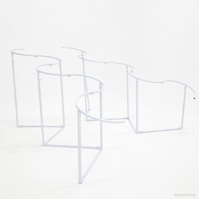 Clear wavy acrylic party stand frame set event backdrop