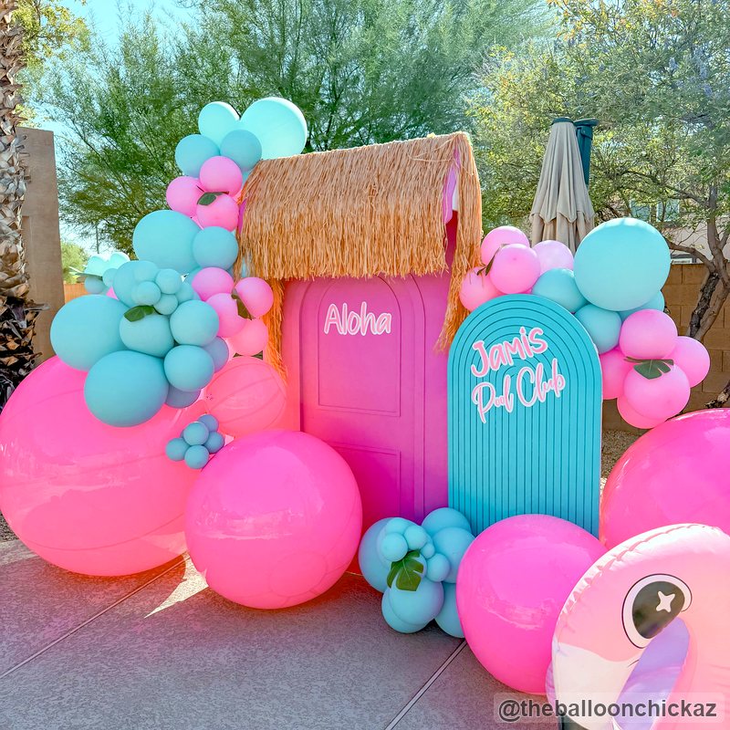 Colorful balloon party stand backdrop celebration photo area