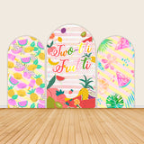 Colorful Tropical Fruit Print Party Arch Backdrop Covers