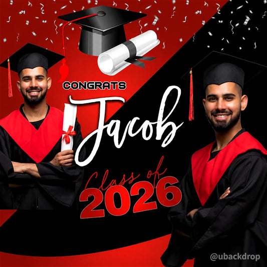 2026 Graduation Party Backdrop Congraduation Party Decorations-ubackdrop