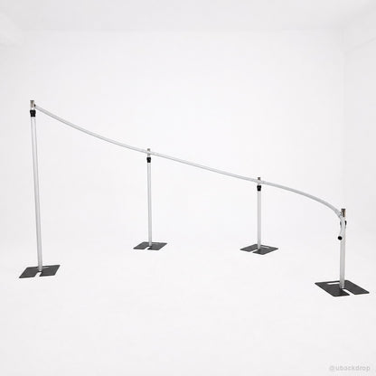 Curved pipe drapery frame party stand hardware backdrop