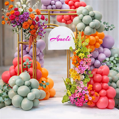 Curved Wedding Arch Double Layer Party Decoration Flower Arch-ubackdrop