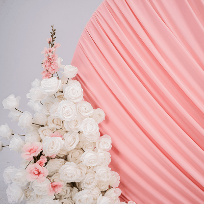 3D 8x8ft Double Layer Side Laying Heart for Party Decor Backdrop Stand-ubackdrop