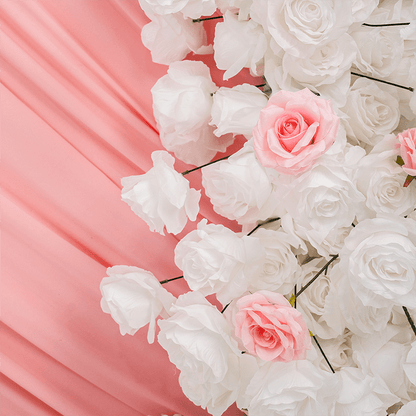 3D 8x8ft Double Layer Side Laying Heart for Party Decor Backdrop Stand-ubackdrop