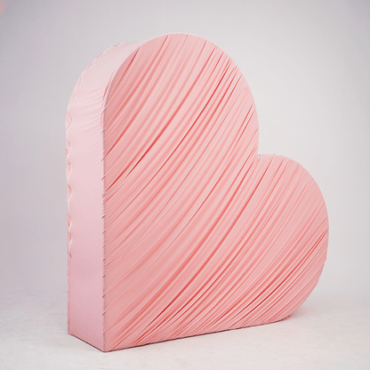3D 8x8ft Double Layer Side Laying Heart for Party Decor Backdrop Stand-ubackdrop