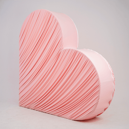 3D 8x8ft Double Layer Side Laying Heart for Party Decor Backdrop Stand-ubackdrop