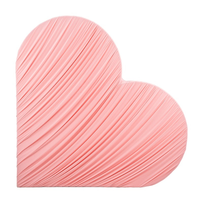 3D 8x8ft Double Layer Side Laying Heart for Party Decor Backdrop Stand-ubackdrop