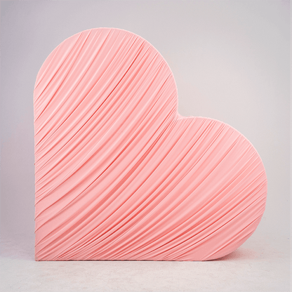 3D 8x8ft Double Layer Side Laying Heart for Party Decor Backdrop Stand-ubackdrop