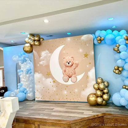 8x7.5ft Double-sided Tension Fabric Pillow Backdrop Cover and Stand-ubackdrop