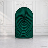 Emerald Green Cowl Draped Chiara Arch Backdrop Cover