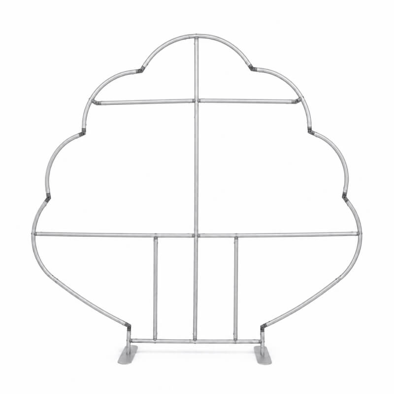 9.7x9ft Seashell-Shaped Metal Backdrop Stand for Mermaid & Under the Sea Party Decor