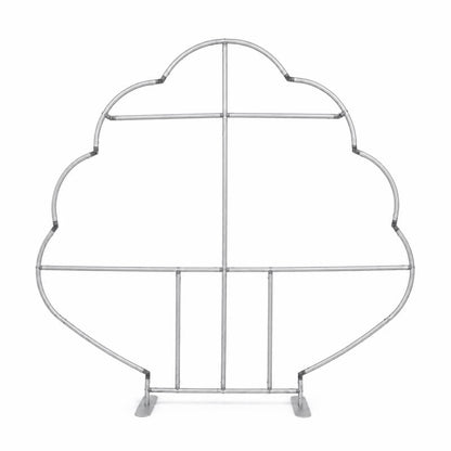 9.7x9ft Seashell-Shaped Metal Backdrop Stand for Mermaid & Under the Sea Party Decor