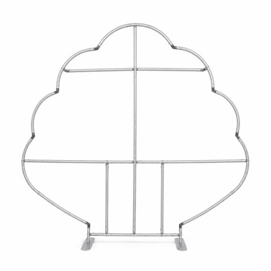 9.7x9ft Seashell-Shaped Metal Backdrop Stand for Mermaid & Under the Sea Party Decor