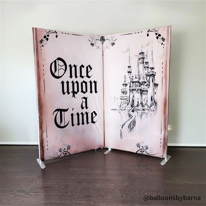 8x8ft Open Book-Shaped Frame Stand For Baby Shower And Graduation Party-ubackdrop