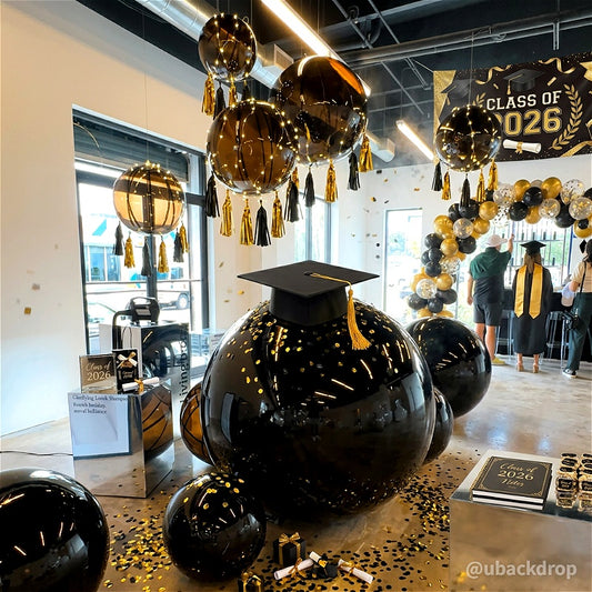 Black Inflatable Mirror Ball Reusable Big Bubble Balloon