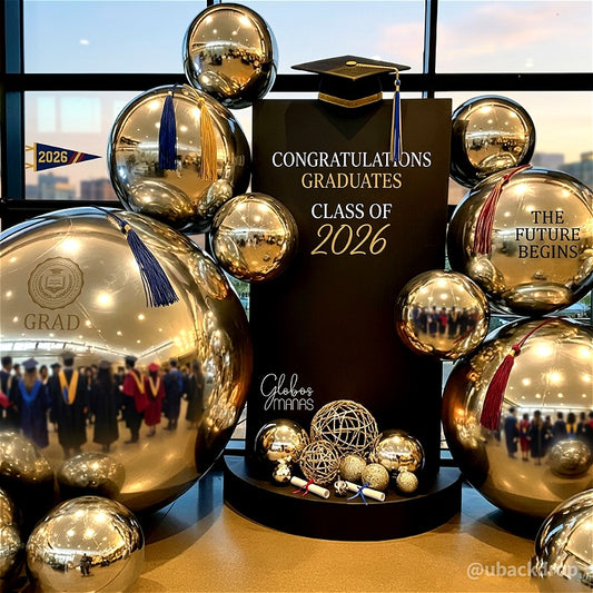 Silver Inflatable Mirror Ball Reusable Big Bubble Balloon