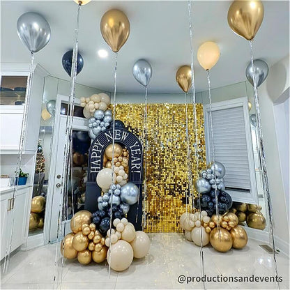 Gold Shimmer Wall Panels – Easy Setup Wedding/Event/Theme Party Decorations-ubackdrop