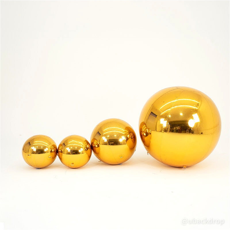 Golden Color Inflatable Mirror Ball Reusable Big Bubble Balloon-ubackdrop