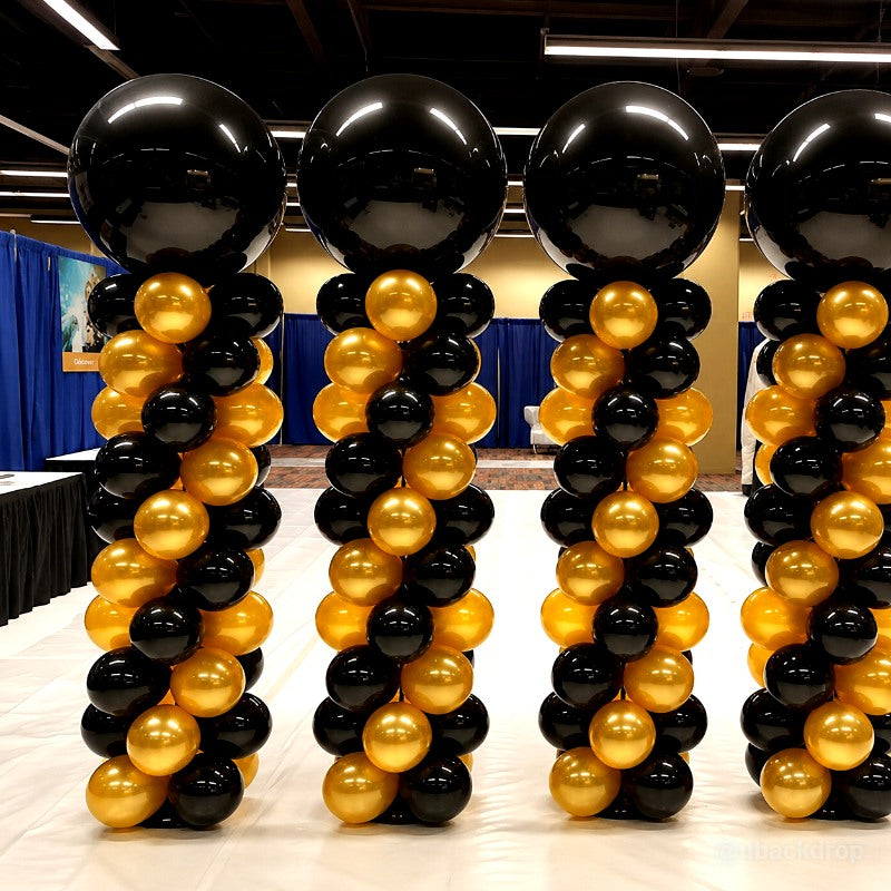 9.8ft Adjustable Balloon Column Stands Pair for Events-ubackdrop