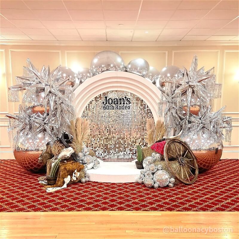 Silver Inflatable Mirror Ball Reusable Big Bubble Balloon-ubackdrop