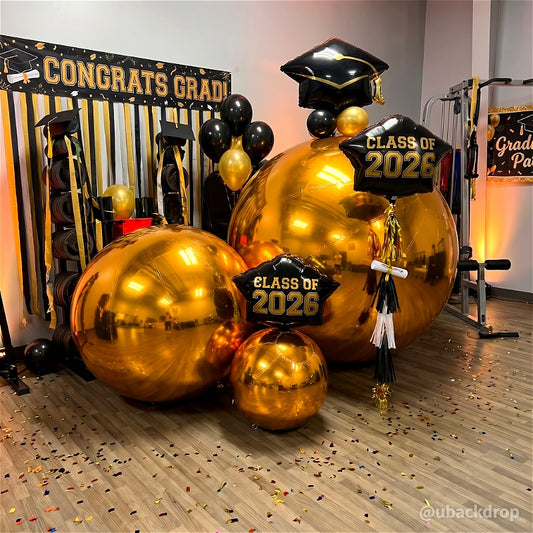 Golden Color Inflatable Mirror Ball Reusable Big Bubble Balloon