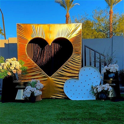 6x6.8ft Cutout Heart Frame for Wedding Party Decor Backdrop Stand-ubackdrop