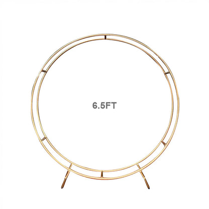 6.5ft Wedding Arch Backdrop Stand Double Layer Round Stand Party Decoration-ubackdrop