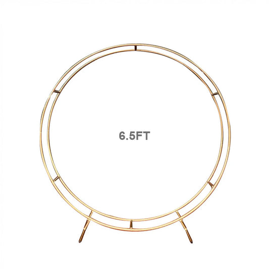 6.5ft Wedding Arch Backdrop Stand Double Layer Round Stand Party Decoration-ubackdrop