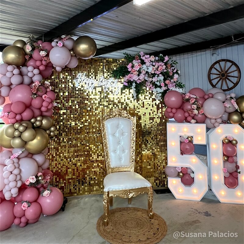 Light Gold Shimmer Wall Panels – Easy Setup Wedding/Event/Theme Party Decorations-ubackdrop