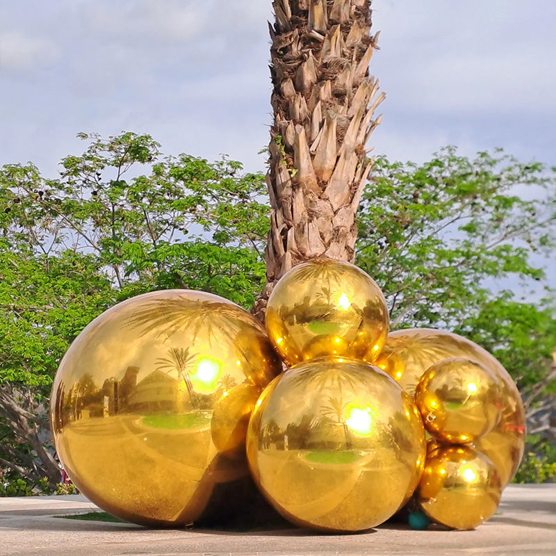 Golden Color Inflatable Mirror Ball Reusable Big Bubble Balloon-ubackdrop