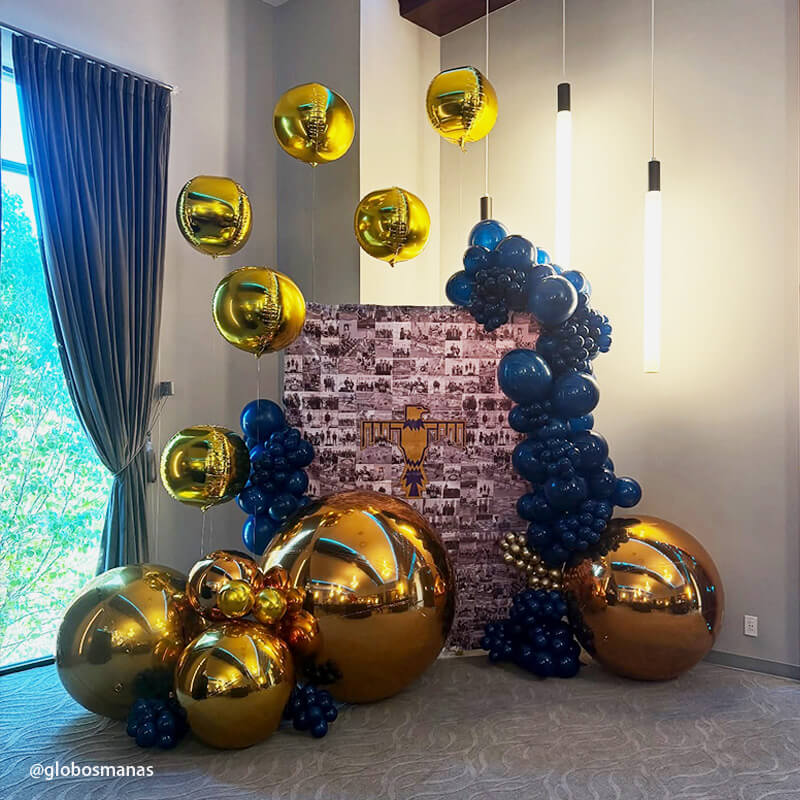 Golden Color Inflatable Mirror Ball Reusable Big Bubble Balloon-ubackdrop