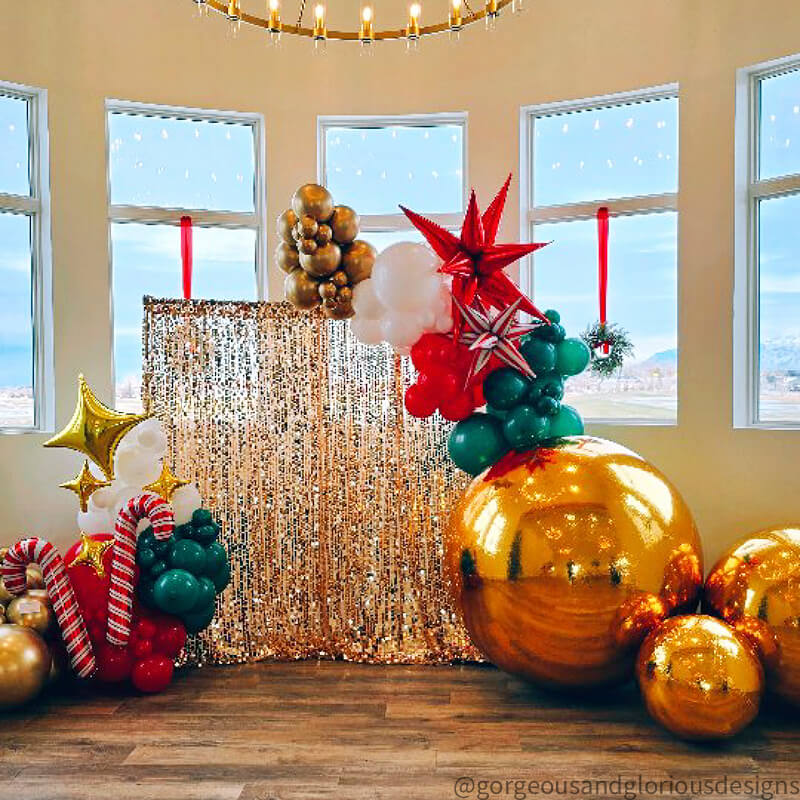 Golden Color Inflatable Mirror Ball Reusable Big Bubble Balloon-ubackdrop