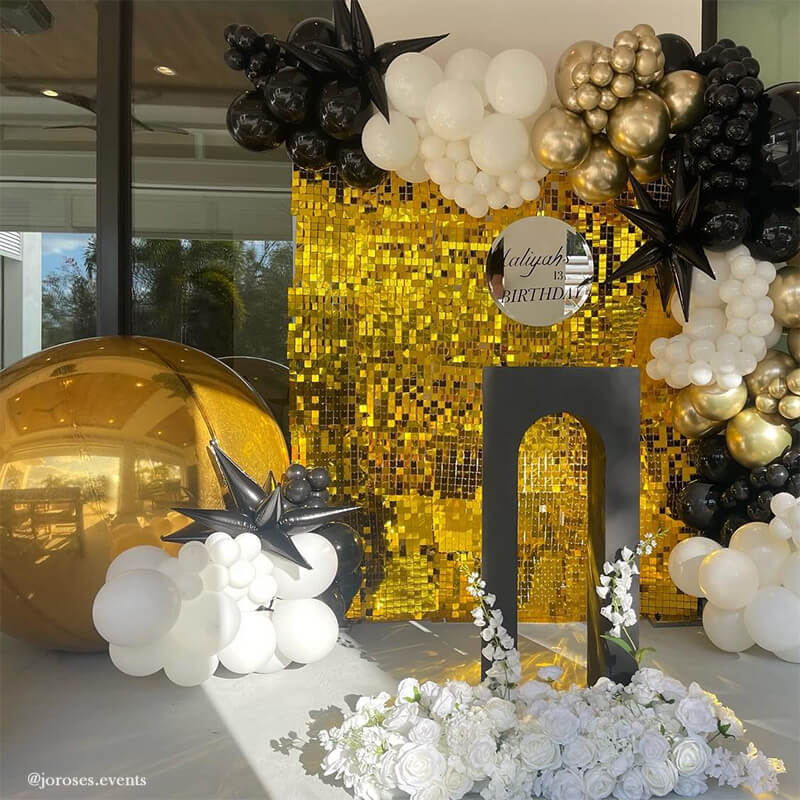 Golden Color Inflatable Mirror Ball Reusable Big Bubble Balloon-ubackdrop
